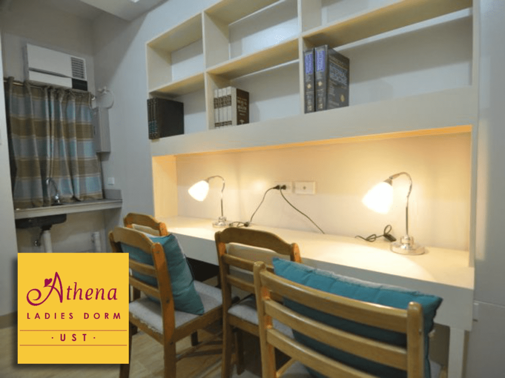 Athena Ladies Dormitory Sampaloc Room Study Desk and Shelves